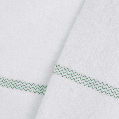 Cleaning Cloths 5 pcs White with Green Stripes 50x60 cm