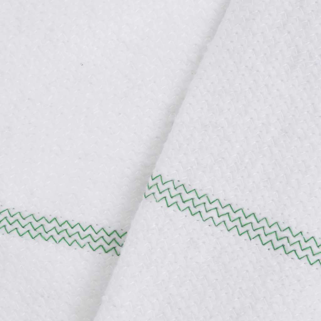 Cleaning Cloths 5 pcs White with Green Stripes 50x60 cm