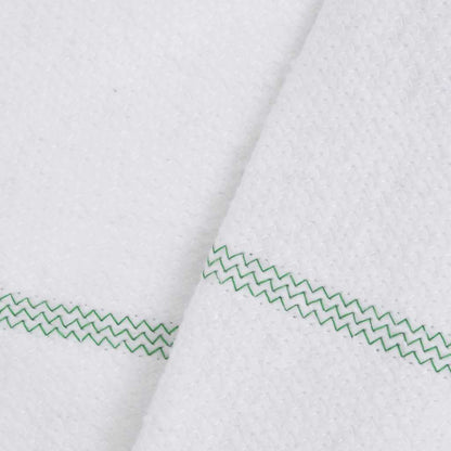 Cleaning Cloths 5 pcs White with Green Stripes 50x60 cm