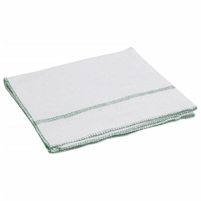 Cleaning Cloths 10 pcs White with Green Stripes 50x60 cm