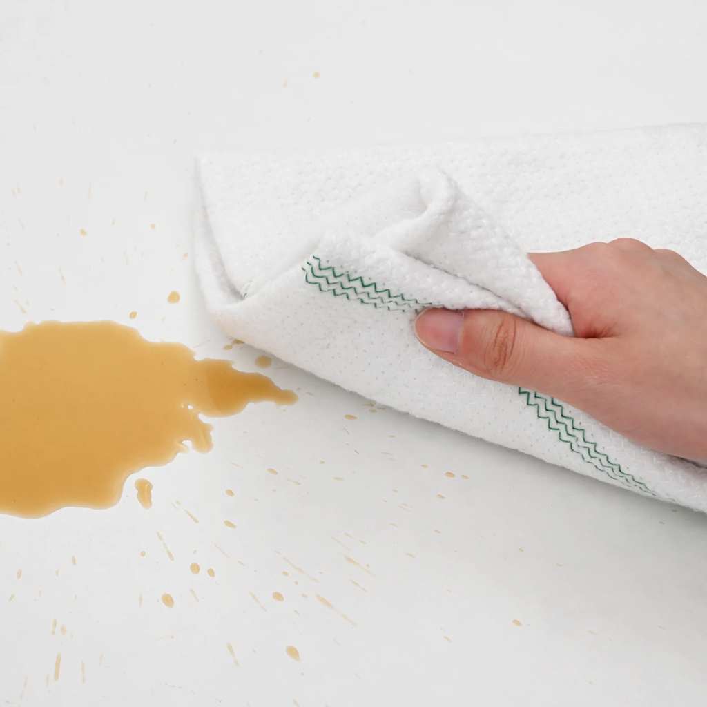 Cleaning Cloths 10 pcs White with Green Stripes 50x60 cm