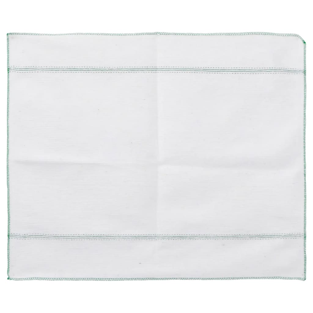Cleaning Cloths 10 pcs White with Green Stripes 50x60 cm