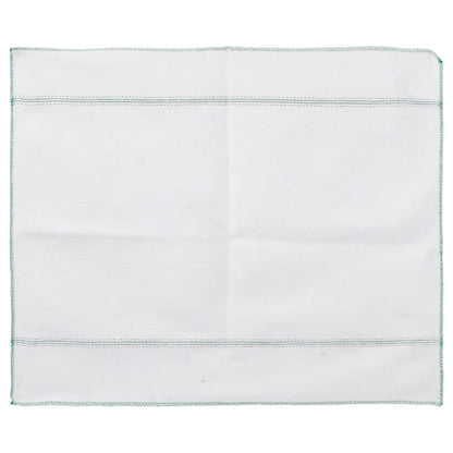 Cleaning Cloths 10 pcs White with Green Stripes 50x60 cm