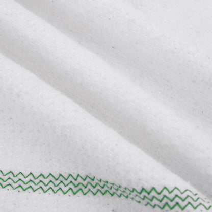 Cleaning Cloths 10 pcs White with Green Stripes 50x60 cm