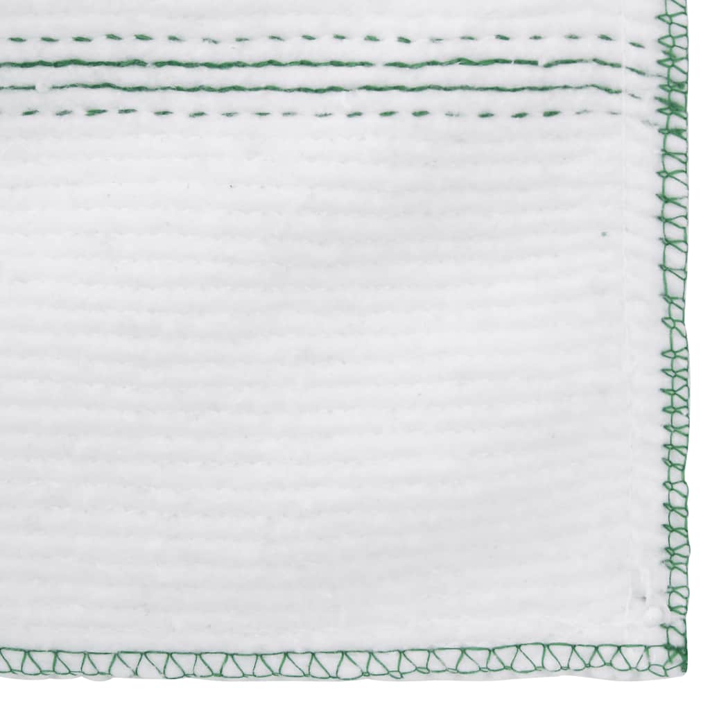 Cleaning Cloths 10 pcs White with Green Stripes 50x60 cm