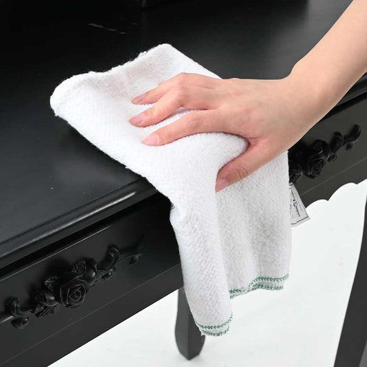 Cleaning Cloths 10 pcs White with Green Stripes 50x60 cm