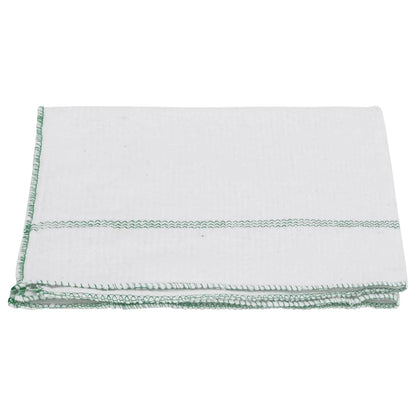 Cleaning Cloths 50 pcs White with Green Stripes 50x60 cm