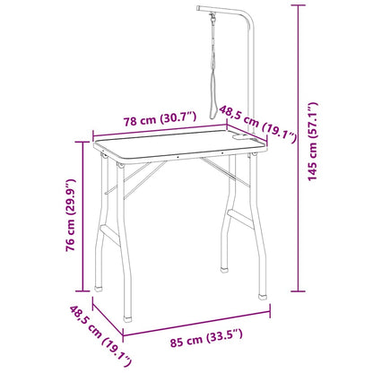 Bath Grooming Table for Dogs Cats Pets Adjustable 1 Loop