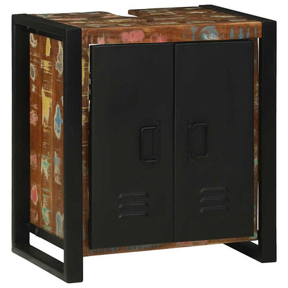 Bathroom Furniture Set 2 pcs Brown Solid reclaimed wood