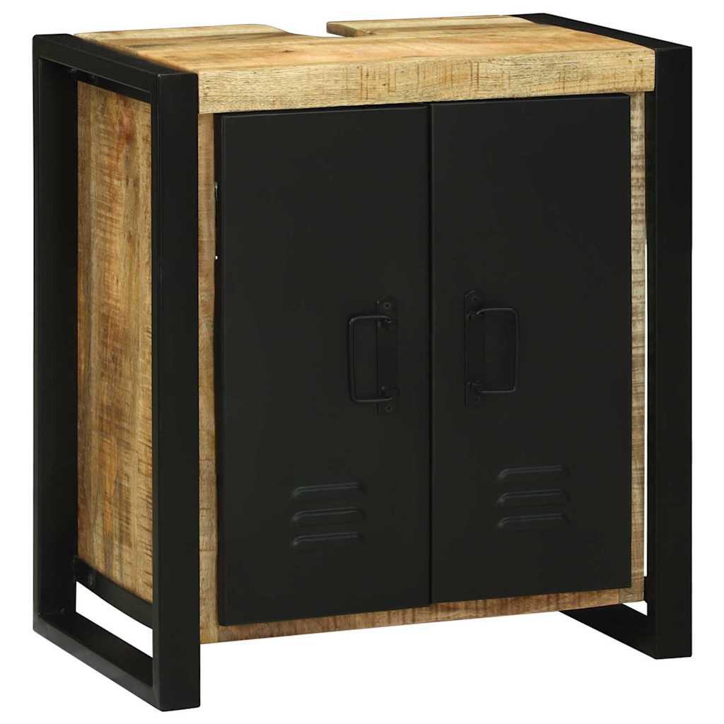 Bathroom Furniture Set with Door 3 pcs Brown Solid Reclaim Wood