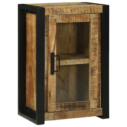 Bathroom Furniture Set with Door 4 pcs Brown Solid Mango Wood