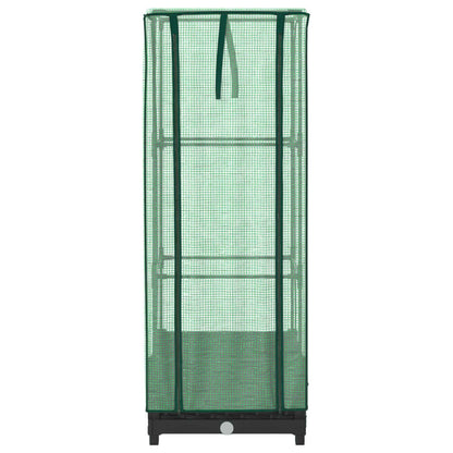 Raised Bed with Greenhouse Cover Rattan Look 40x40x123 cm