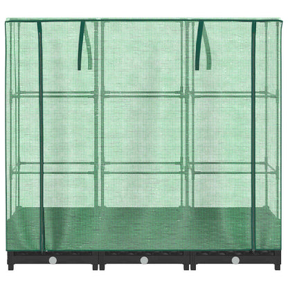 Raised Bed with Greenhouse Cover Rattan Look 120x40x123 cm