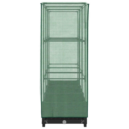 Raised Bed with Greenhouse Cover Rattan Look 120x40x123 cm