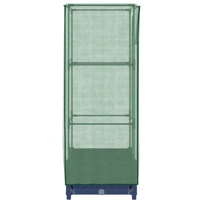 Raised Bed with Greenhouse Cover Rattan Look 40x40x123 cm