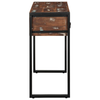 Console Table Multicolour 100x35x75 cm Solid Wood Reclaimed