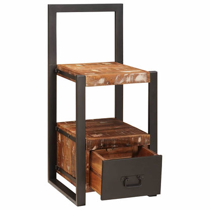 Valet Stand Multicolour 40 x 40 x 90 cm Solid Reclaim wood