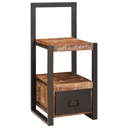 Valet Stand Multicolour 40 x 40 x 90 cm Solid Reclaim wood