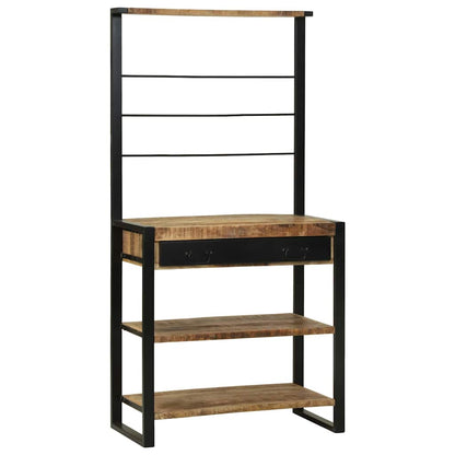 Kitchen Rack Brown 80 x 40 x 160 cm Solid Mango wood