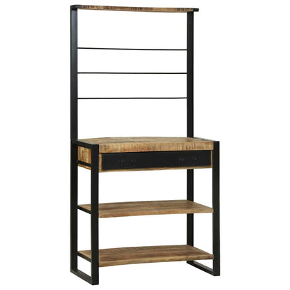 Kitchen Rack Brown 80 x 40 x 160 cm Solid Mango wood