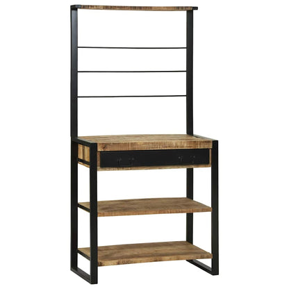 Kitchen Rack Brown 80 x 40 x 160 cm Solid Mango wood