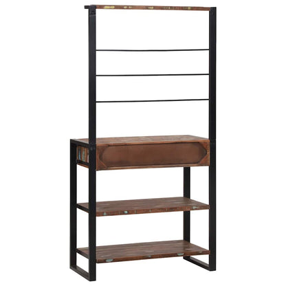 Kitchen Rack Multicolour 80 x 40 x 160 cm Solid Reclaim wood