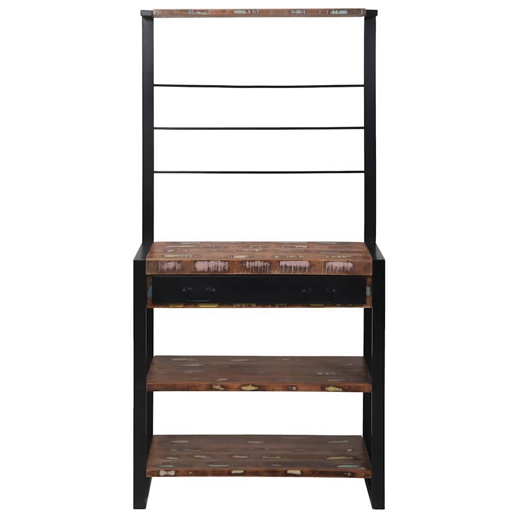 Kitchen Rack Multicolour 80 x 40 x 160 cm Solid Reclaim wood