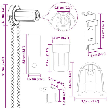 19 Piece Roller Blind Fittings 18 mm