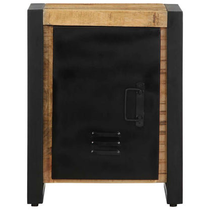 Bedside Cabinets 2 pcs Solid Rough Wood Mango