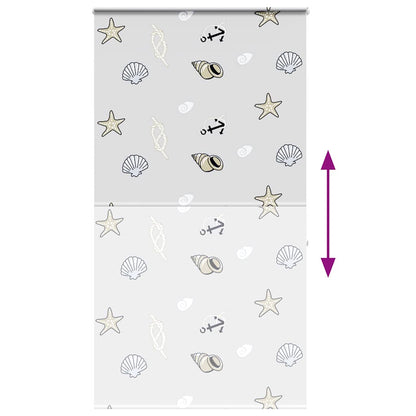Shower Roller Blind with Cassette 130x240 cm Fabric Width 126 cm