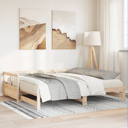 Daybed without Mattress 90x200 cm Solid Wood Pine