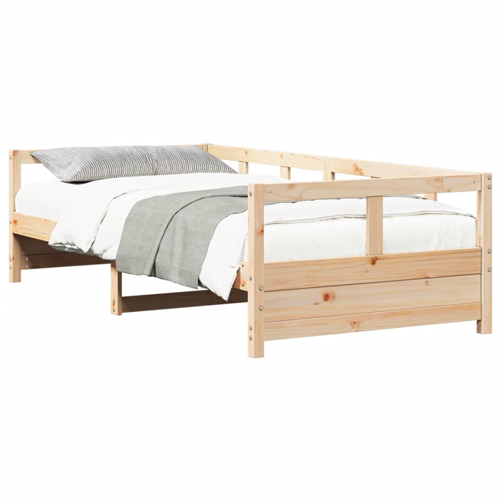 Daybed without Mattress Natural 90x190 cm Single Solid Wood Pine