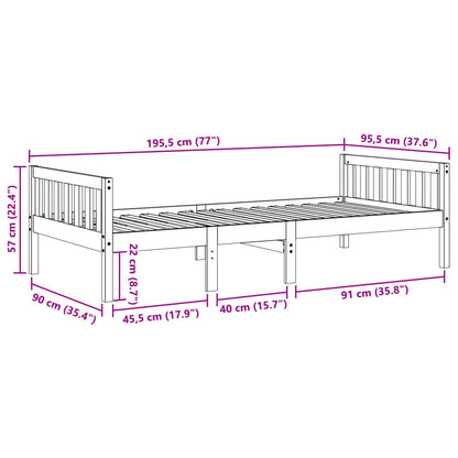 Children's Bed without Mattress White 90x190 cm Solid Wood Pine