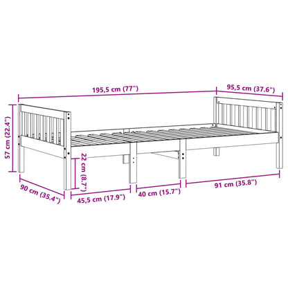 Children's Bed without Mattress Wax Brown 90x190 cm Solid Wood Pine