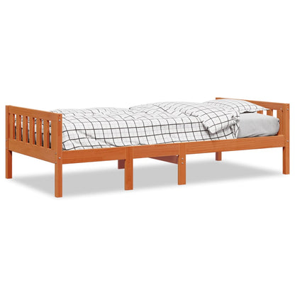 Children's Bed without Mattress Wax Brown 75x190 cm Solid Wood Pine