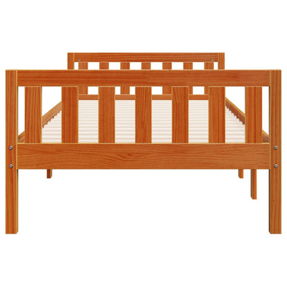 Children's Bed without Mattress Wax Brown 75x190 cm Solid Wood Pine