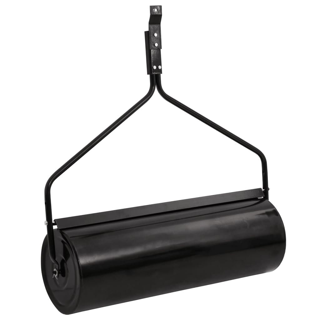 Garden Lawn Roller Pull with Aerator Clamps Black 63 L Iron