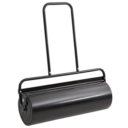 Garden Lawn Roller Pull with Aerator Clamps Black 63 L Iron and Steel