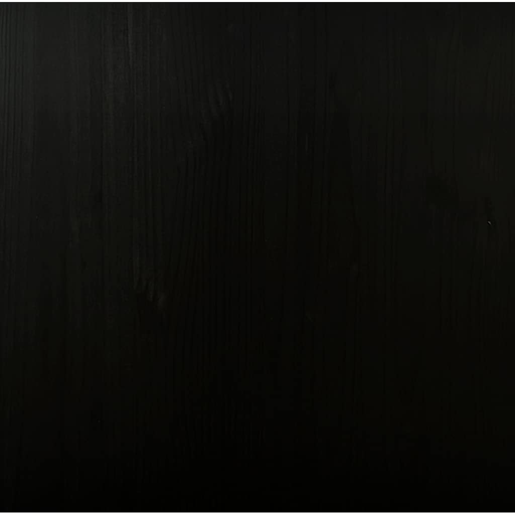 Rolling Cabinet with Drawers MOSS Black Solid Wood Pine