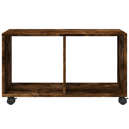  Rolling Cabinet Smoked Oak 72x33x42.5 cm Engineered Wood