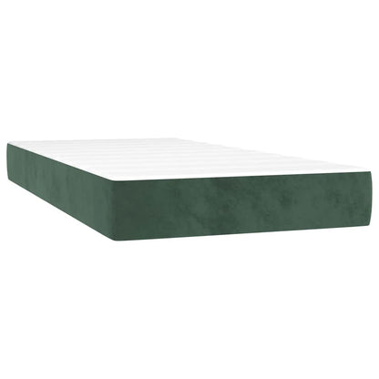 Pocket Spring Bed Mattress Medium Dark Green 90x210x20 cm Velvet
