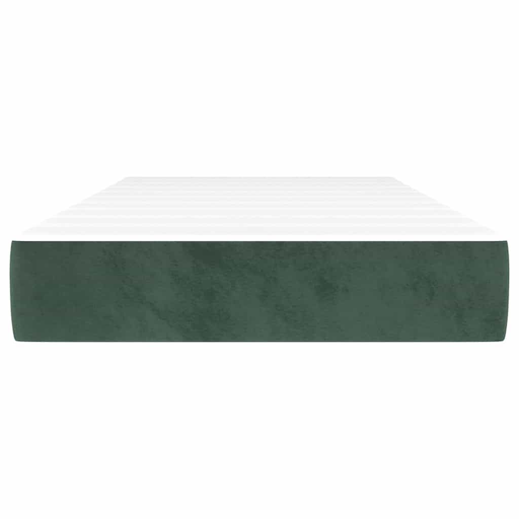 Pocket Spring Bed Mattress Medium Dark Green 90x210x20 cm Velvet