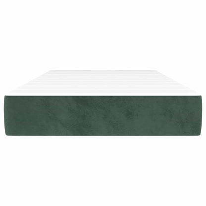 Pocket Spring Bed Mattress Medium Dark Green 90x210x20 cm Velvet