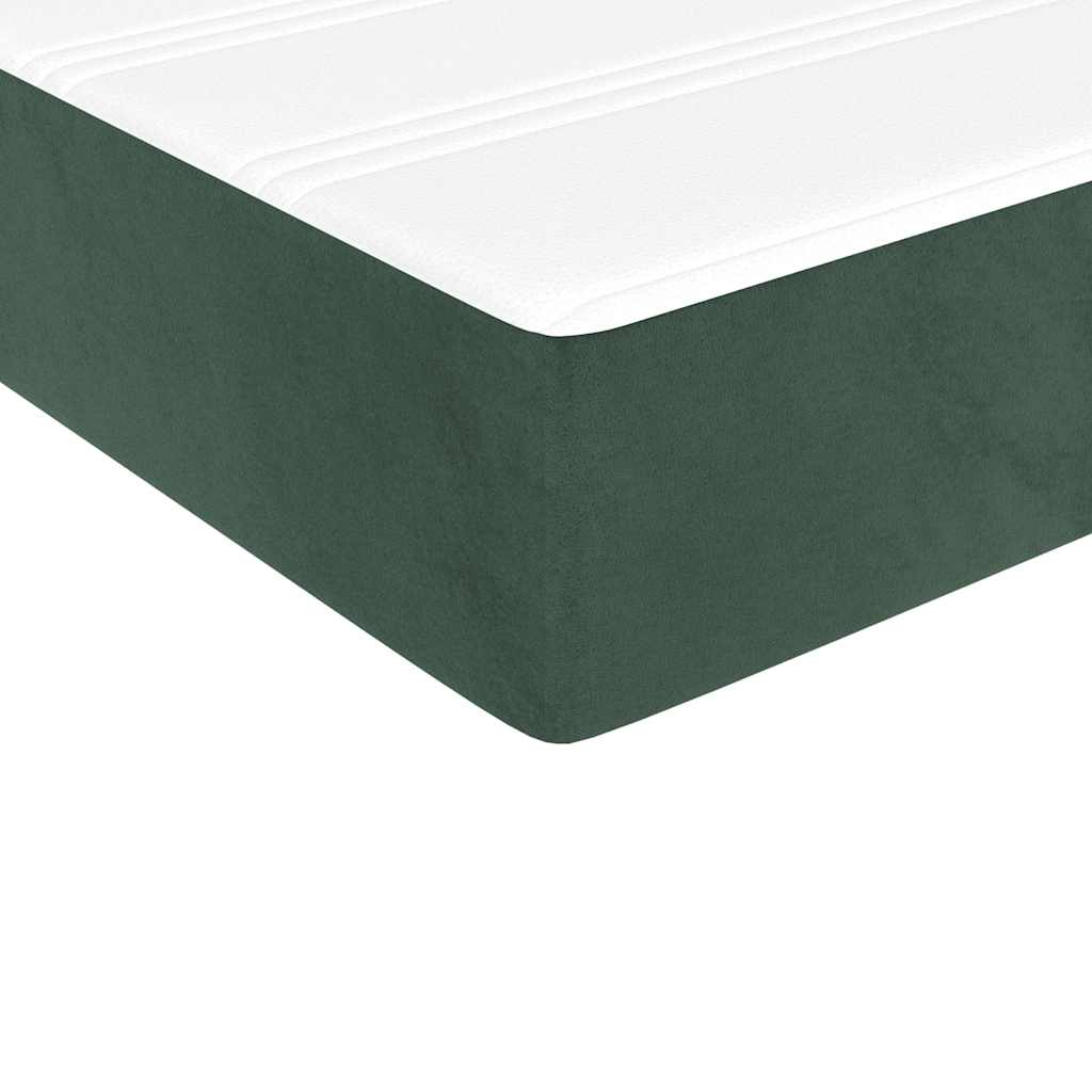 Pocket Spring Bed Mattress Medium Dark Green 90x210x20 cm Velvet