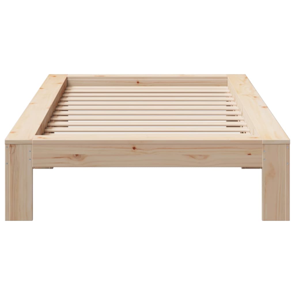 Bed Frame without Mattress 90x200 cm Solid Wood Pine