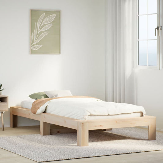 Bed Frame without Mattress 90x190 cm Single Solid Wood Pine