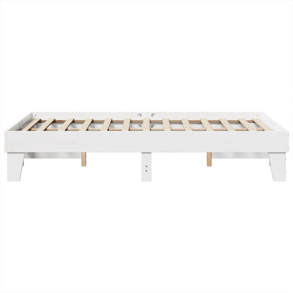 Bed Frame without Mattress White 120x190 cm Small Double Solid Wood Pine