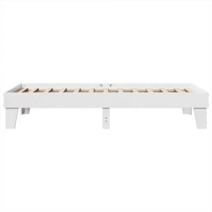 Bed Frame without Mattress White 90x190 cm Single Solid Wood Pine