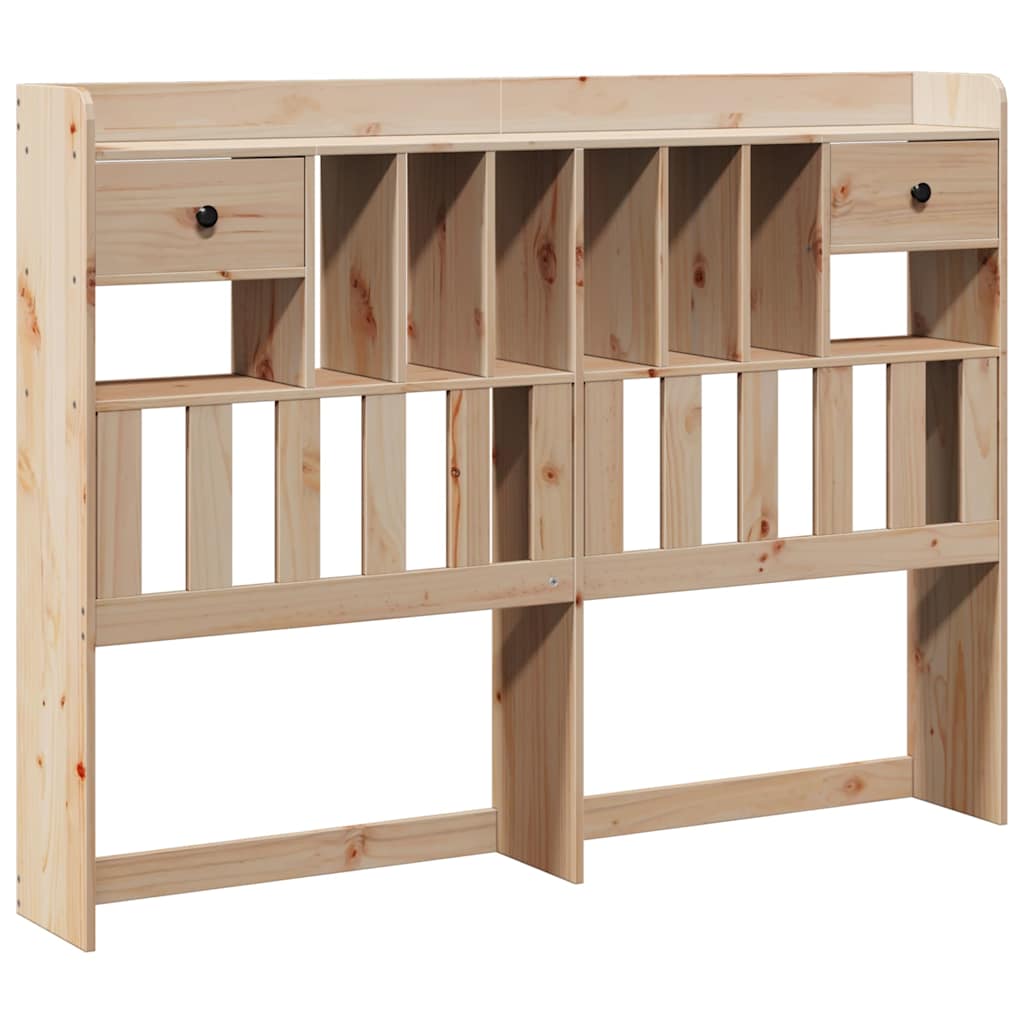 Headboard with Storage 160 cm Solid Wood Pine