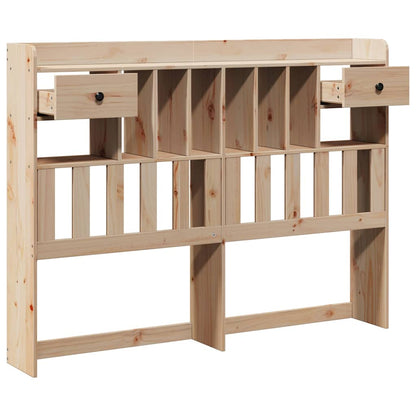 Headboard with Storage 160 cm Solid Wood Pine